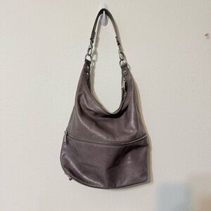 HOBO The Original gray taupe slouchy Leather Hobo Bag